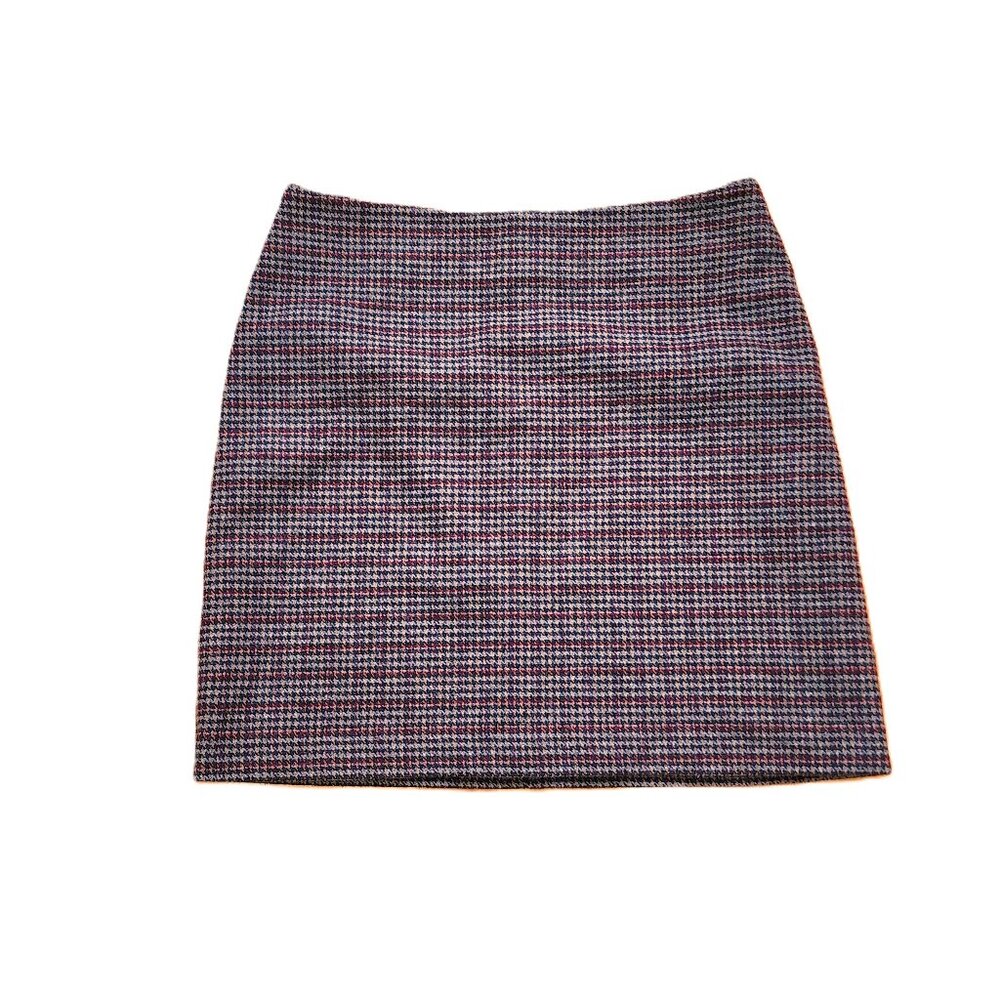 Simons Contemporaine brown wool blend plaid skirt
